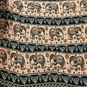 Green Elephant Wrap Skirt